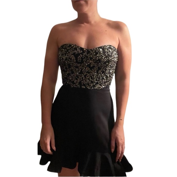 Jovani Strapless Cocktail Dress - Picture 3 of 4